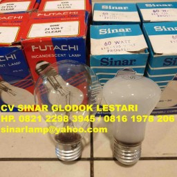 Lampu Pijar Clear 24V 60w dan Lampu Pijar Frosted 60w 110-127V